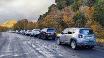 en imagenes, otro paso fronterizo colapsado de vehiculos en semana santa