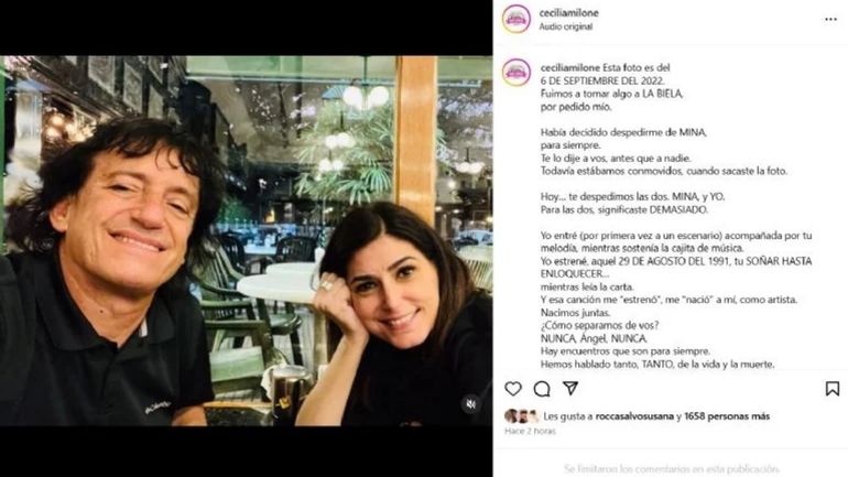 La emotiva despedida de Cecilia Milone a Ángel Mahler La emotiva despedida de Cecilia Milone a Ángel Mahler