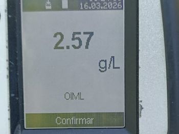 Un motociclista dio positivo en test de alcoholemia con 2,46 g/l.