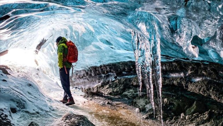 Las cuevas de hielo del glaciar Vinciguerra, en Ushuaia, se convirtieron en un Las cuevas de hielo del glaciar Vinciguerra, en Ushuaia, se convirtieron en un