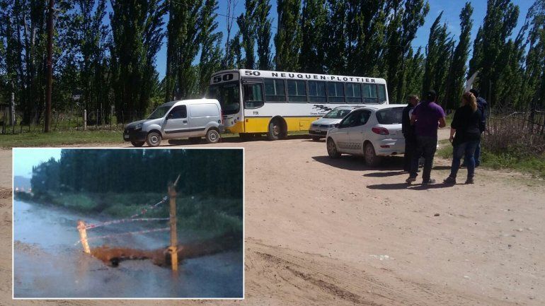 Liberaron el colectivo retenido tras el compromiso de la Municipalidad de reparar las calles