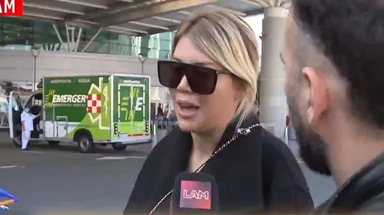 La llegada de Wanda Nara en Buenos Aires.