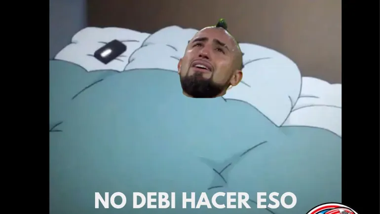 Los memes de la victoria de RIver tuvieron a Arturo Vidal como principal objetivo.