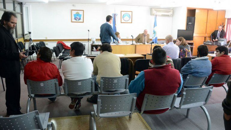 Integrantes de la banda vip durante &nbsp;una de las audiencias de acusación.