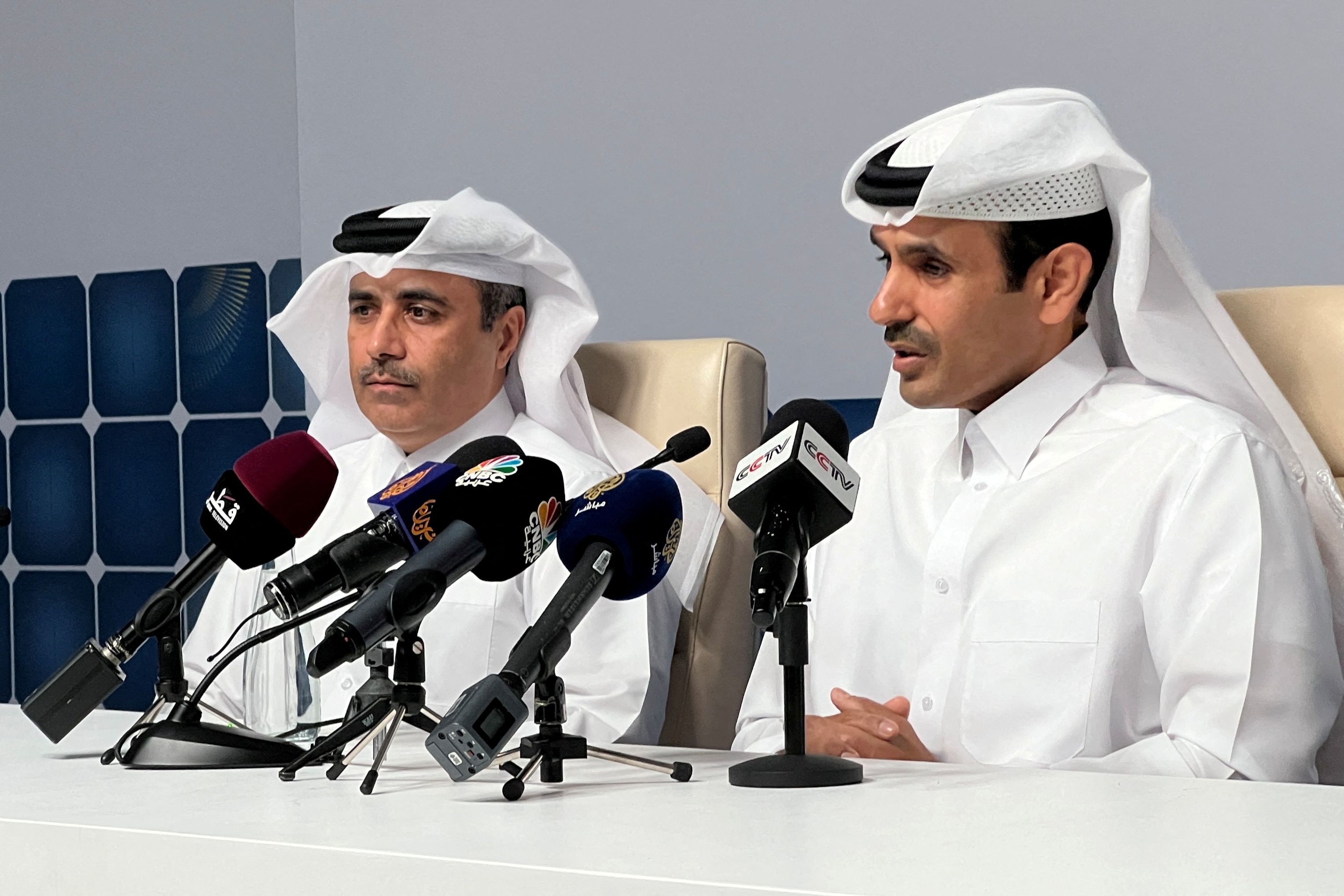 FOTO DE ARCHIVO: El director general de Qatar Energy y ministro de Estado de Energía de Qatar, Saad al-Kaabi, durante una conferencia de prensa en el acto de inauguración del proyecto de la planta