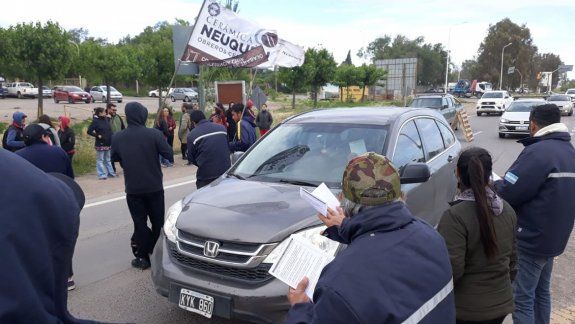 transito lento por trabajos y una volanteada en la ruta 7