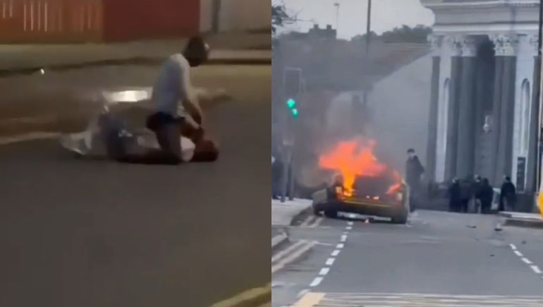 El ataque del refugiado sudanés fue seguido por una jornada de fuertes disturbios en distintos puntos de Belfast.