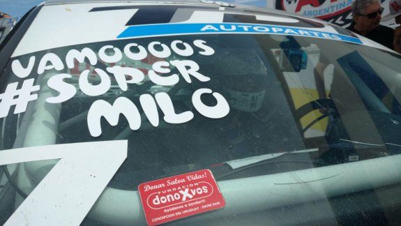 El Gatito Nimo también se sumó con su auto a la campaña por Milo.