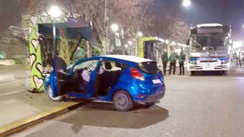 El accidente en la madrugada en el Parque Central El accidente en la madrugada en el Parque Central