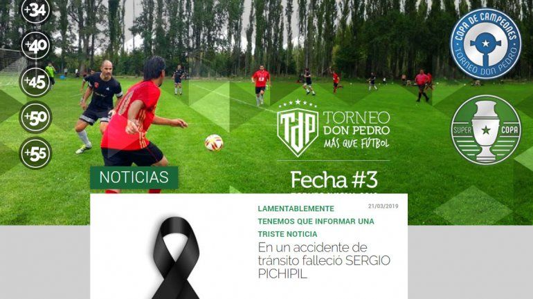 El fútbol amateur de luto por la muerte de Pichipil