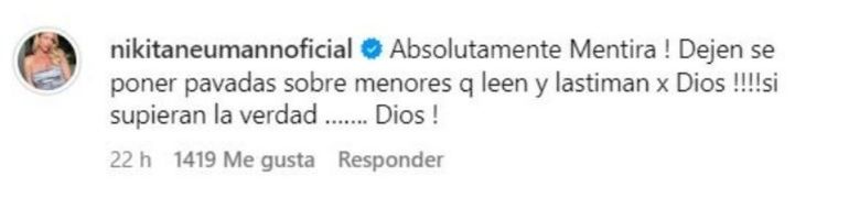 Nicole Neumann y su enojo Nicole Neumann y su enojo