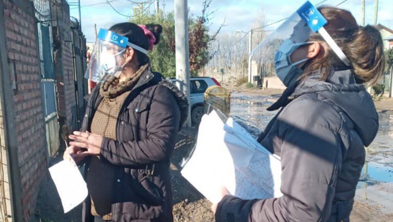 Dio positivo uno de los hisopados en los testeos barriales