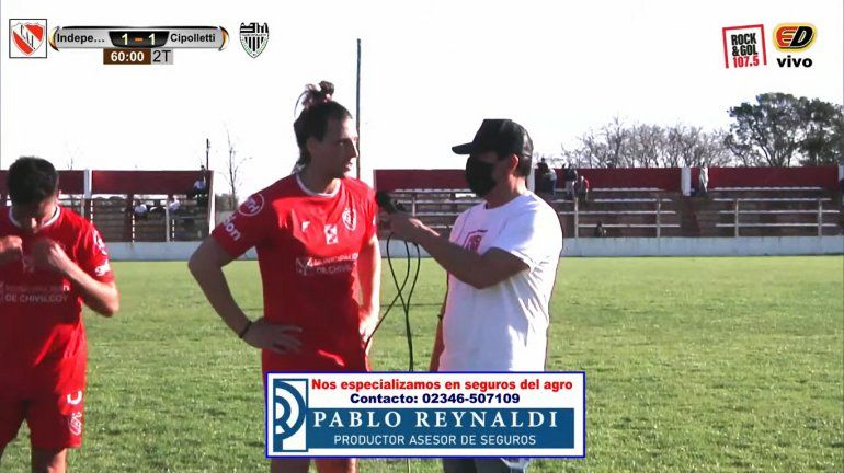 Lamolla, picante con Cipolletti: Son tercero y nos vienen a festejar un empate