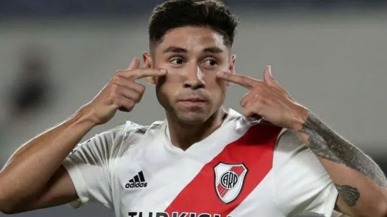 Gonzalo Montiel con la camiseta de River Gonzalo Montiel con la camiseta de River