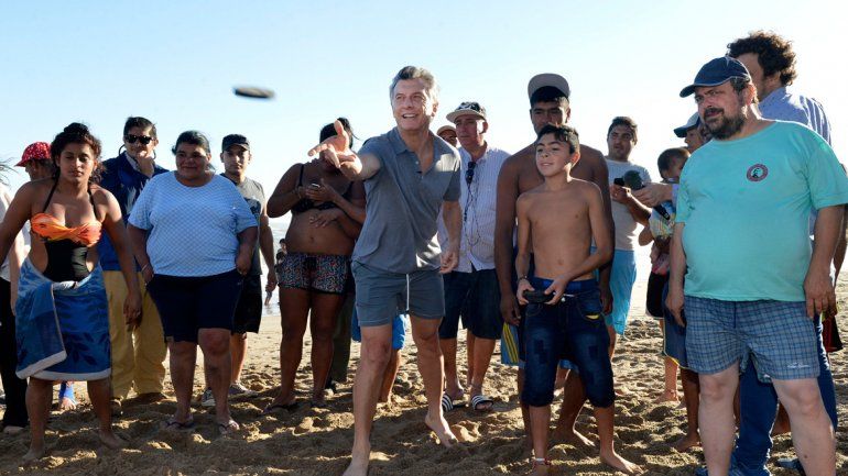 El Presidente llegó ayer a Chapadmalal junto con su familia.