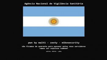 hackearon la web de anvisa y pusieron una bandera argentina hackearon la web de anvisa y pusieron una bandera argentina