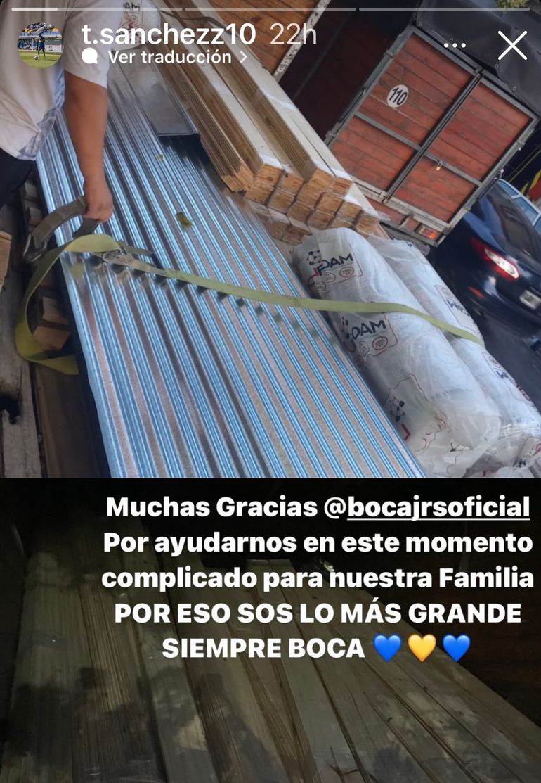 La historia que subió el juvenil de Boca a su cuenta de Instagram. La historia que subió el juvenil de Boca a su cuenta de Instagram.