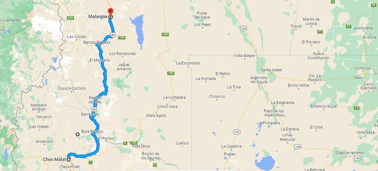 Viajar de Chos Malal a Malargüe sería más rápido y seguro con la ruta 40 asfaltada en toda su extensión. Viajar de Chos Malal a Malargüe sería más rápido y seguro con la ruta 40 asfaltada en toda su extensión.