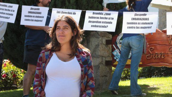 María Laura Albarracín, sin trabajo por estar embarazada.