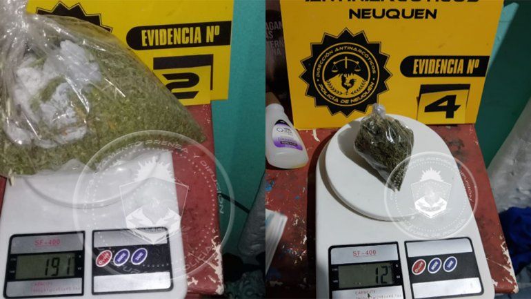 Con un megaoperativo, secuestraron más de 200 gramos de marihuana