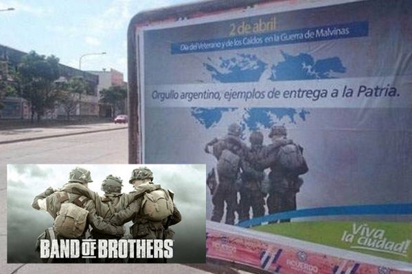 Homenajean a los caídos con una foto de “Band of Brothers”