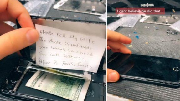 TikTok: joven abrió celular para repararlo y encontró insólito mensaje