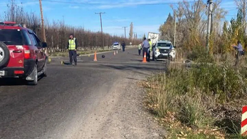 El hecho ocurrió pasadas las 13 en el cruce de ruta provincial Nº65 y calle 4.
