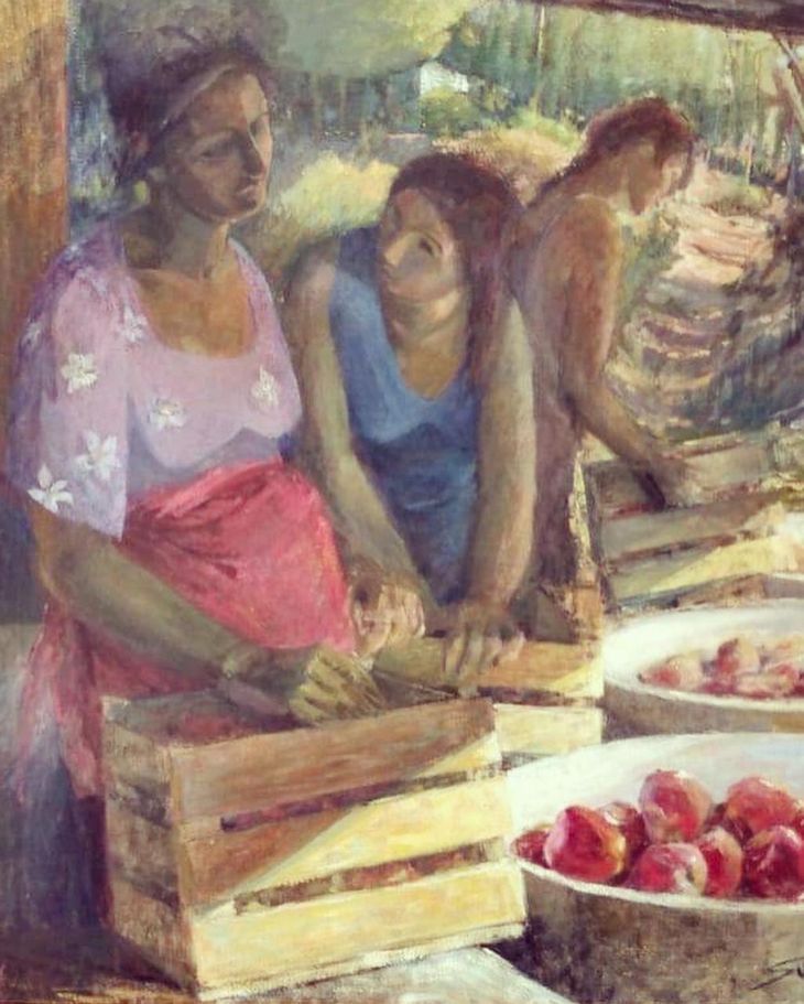 Trabajadores en la cosecha, serie “La fruticultura” de Marta Such. Gentileza Oscar Sarhan. Trabajadores en la cosecha, serie “La fruticultura” de Marta Such. Gentileza Oscar Sarhan.