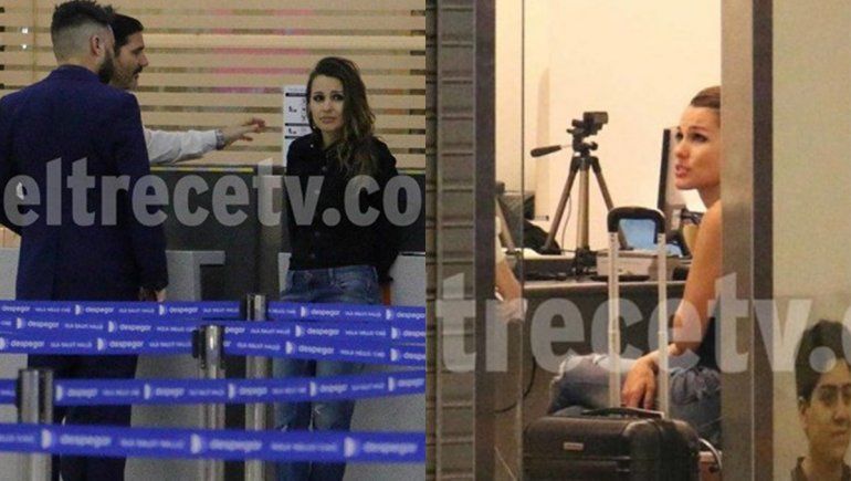 Pampita tuvo una noche para el olvido en Ezeiza