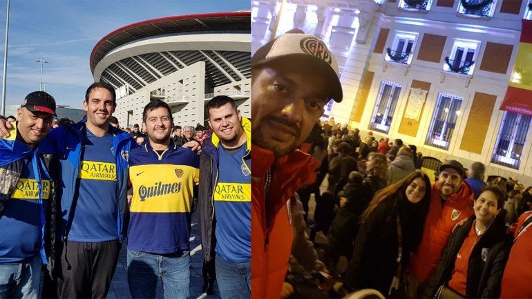 La procesión de los hinchas neuquinos al Bernabéu