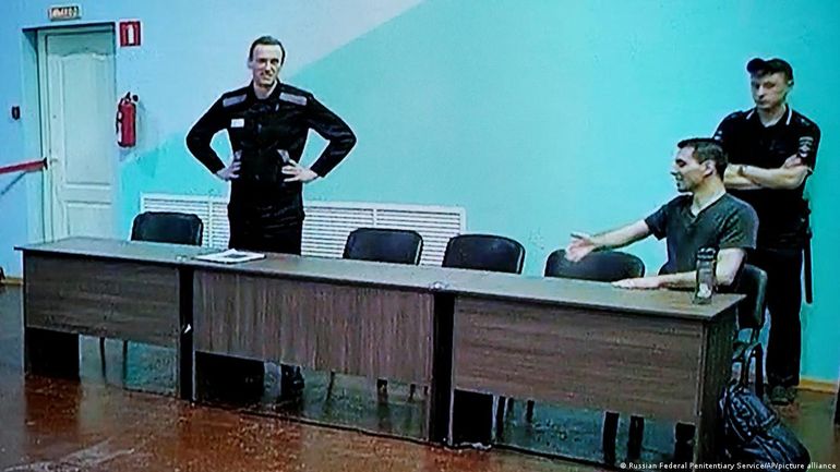 Alexéi Navalni, cuando recibió la sentencia.