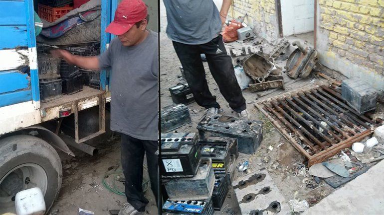 Los detuvieron cuando tiraban ácido de batería en una alcantarilla