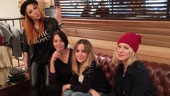 Lourdes, Lissa, Virginia y Valeria comenzaron a ensayar.