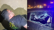 Luego del violento episodio del lunes a la noche, se conocieron fotos del cabo primero agredido en Puerto Madryn y de los daños en un patrullero. 