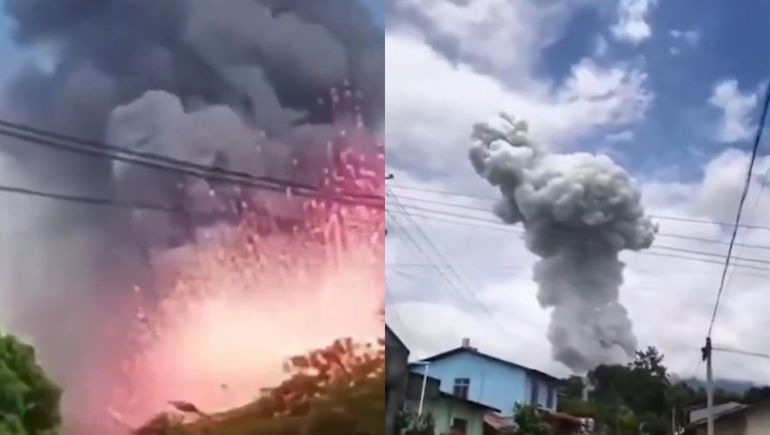 Una potente explosión en un depósito para minería arrasó una aldea de Birmania.