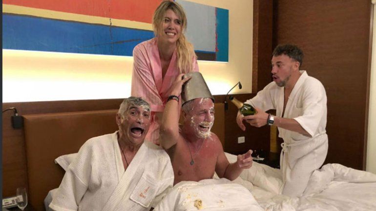 A los tortazos, Wanda le festejó los 49 a Marley