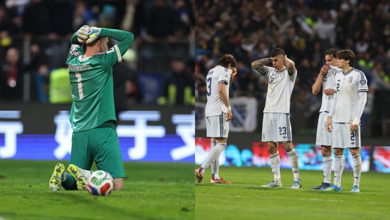 La tristeza de los jugadores italianos tras quedar fuera del Mundial 2026.