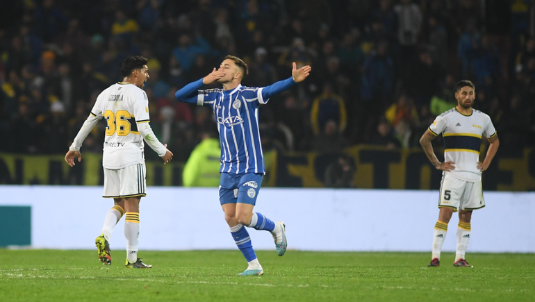 Allende festeja el tercero de Godoy Cruz. Foto: TÉLAM