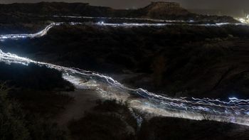 La increíble postal de la barda neuquina. La increíble postal de la barda neuquina.