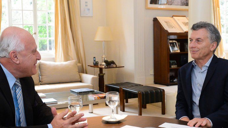 Macri y el gobernador santafesino