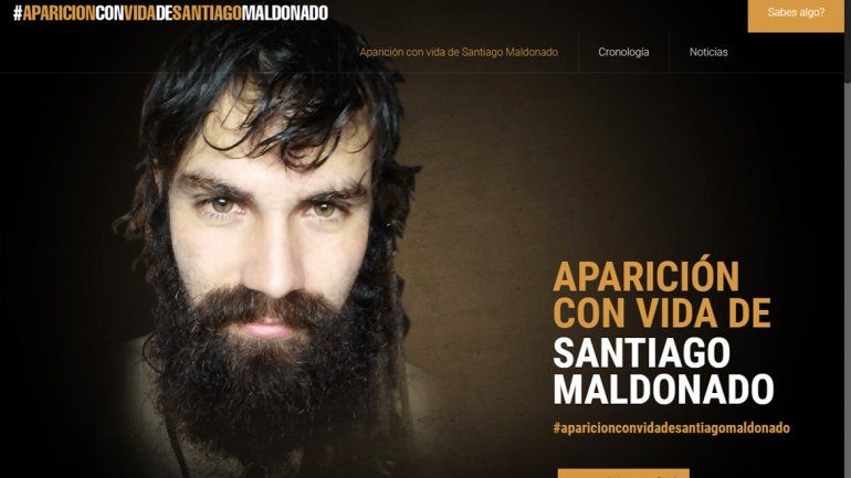 Crearon una página web para reunir información sobre Santiago Maldonado
