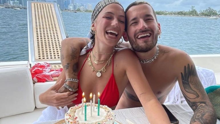 Stefi Roitman y Ricky Montaner festejaron en Estados Unidos