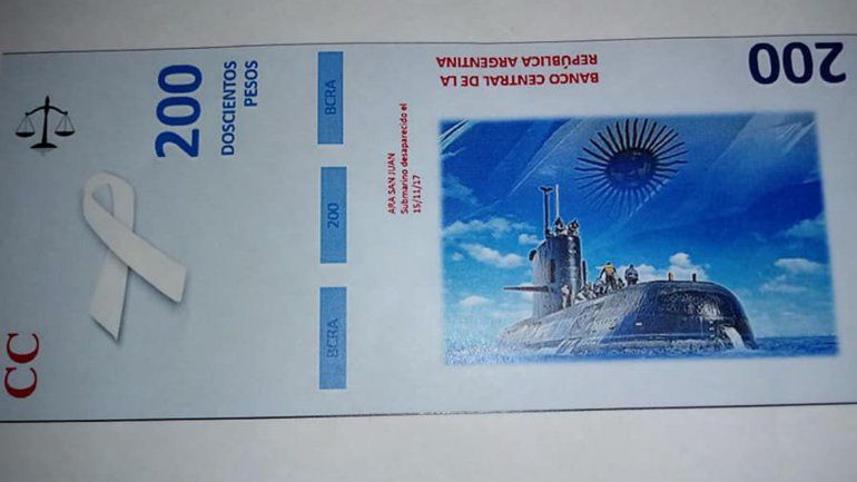 Alumnas de un colegio santafesino diseñaron un billete en memoria del ARA San Juan