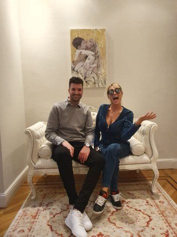 El cuadro del neuquino en la casa de Vicky Xipolitakis.