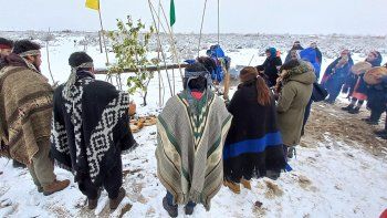 Año nuevo mapuche: así fue la celebración en medio de la nieve