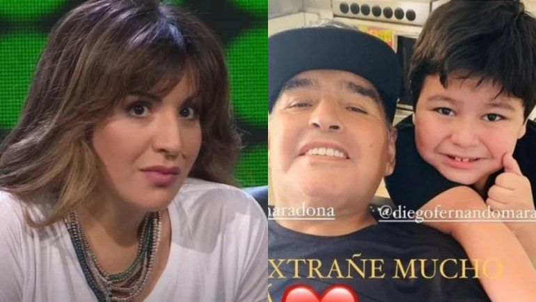 Gianinna Maradona se mostró preocupada por la salud de Dieguito Fernando