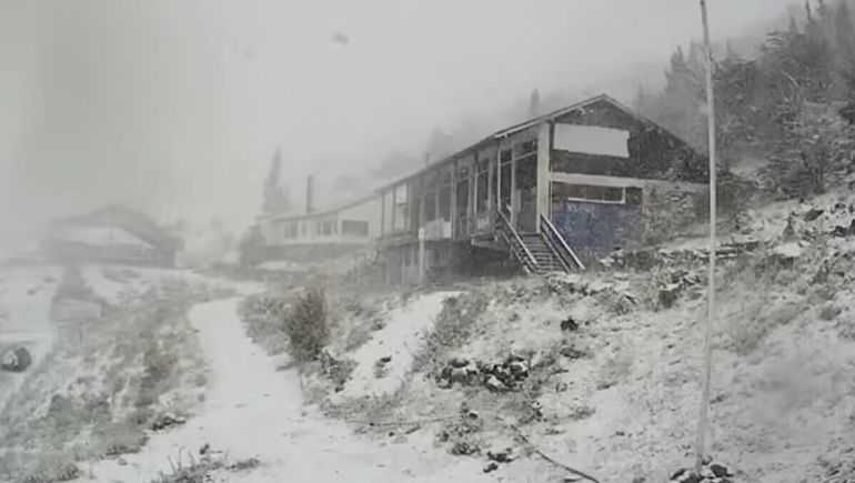 Nieve en febrero en Chubut.