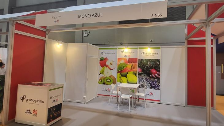 El stand del Grupo Prima y Moño Azul, en la Asia Fruit Logistica de Hong Kong, donde se presentaron los distintos productos de la empresa. El stand del Grupo Prima y Moño Azul, en la Asia Fruit Logistica de Hong Kong, donde se presentaron los distintos productos de la empresa.