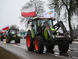 Agricultores polacos se manifestaron esta semana en las rutas limítrofes a Ucrania.