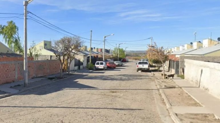La cuadra donde mataron al mecánico, en Trelew. La cuadra donde mataron al mecánico, en Trelew.